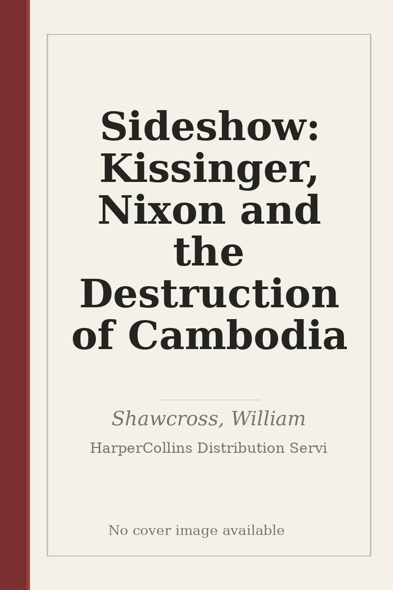 Sideshow: Kissinger, Nixon and the Destruction of Cambodia - no cover image available