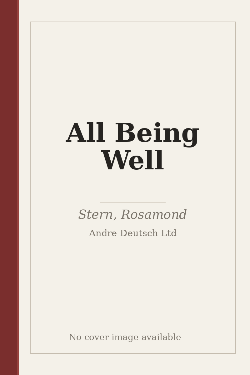 All Being Well - no cover image available