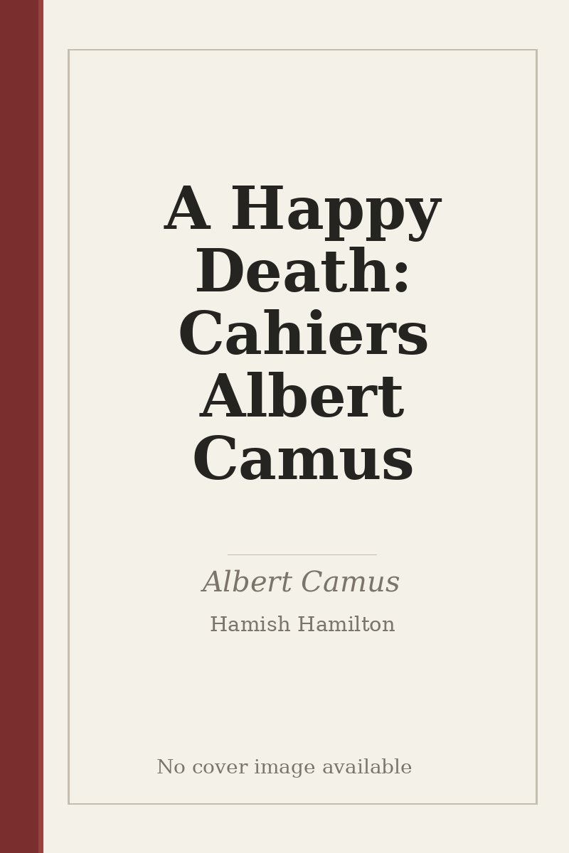 A Happy Death: Cahiers Albert Camus - no cover image available