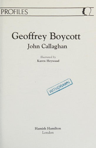 Geoffrey Boycott (Profiles S.)