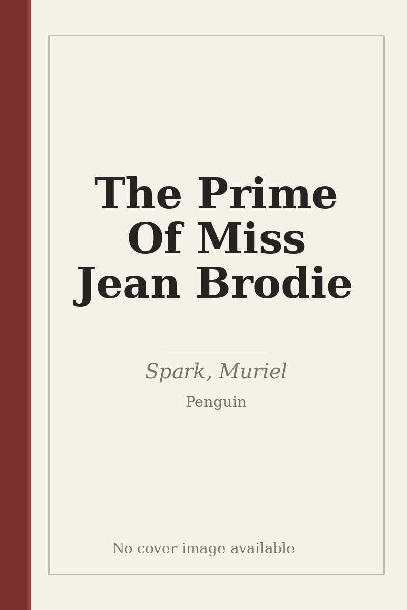The Prime Of Miss Jean Brodie - no cover image available