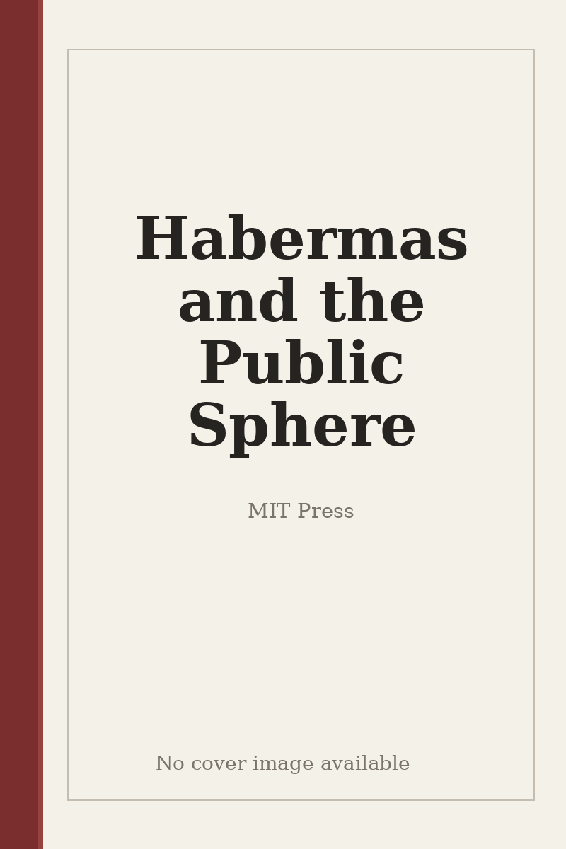 Habermas and the Public Sphere - no cover image available