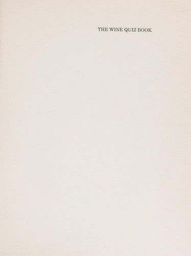 The Wine Quiz Book