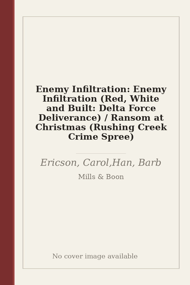 Enemy Infiltration: Enemy Infiltration (Red, White and Built: Delta Force Deliverance) / Ransom at Christmas (Rushing Creek Crime Spree) - no cover image available