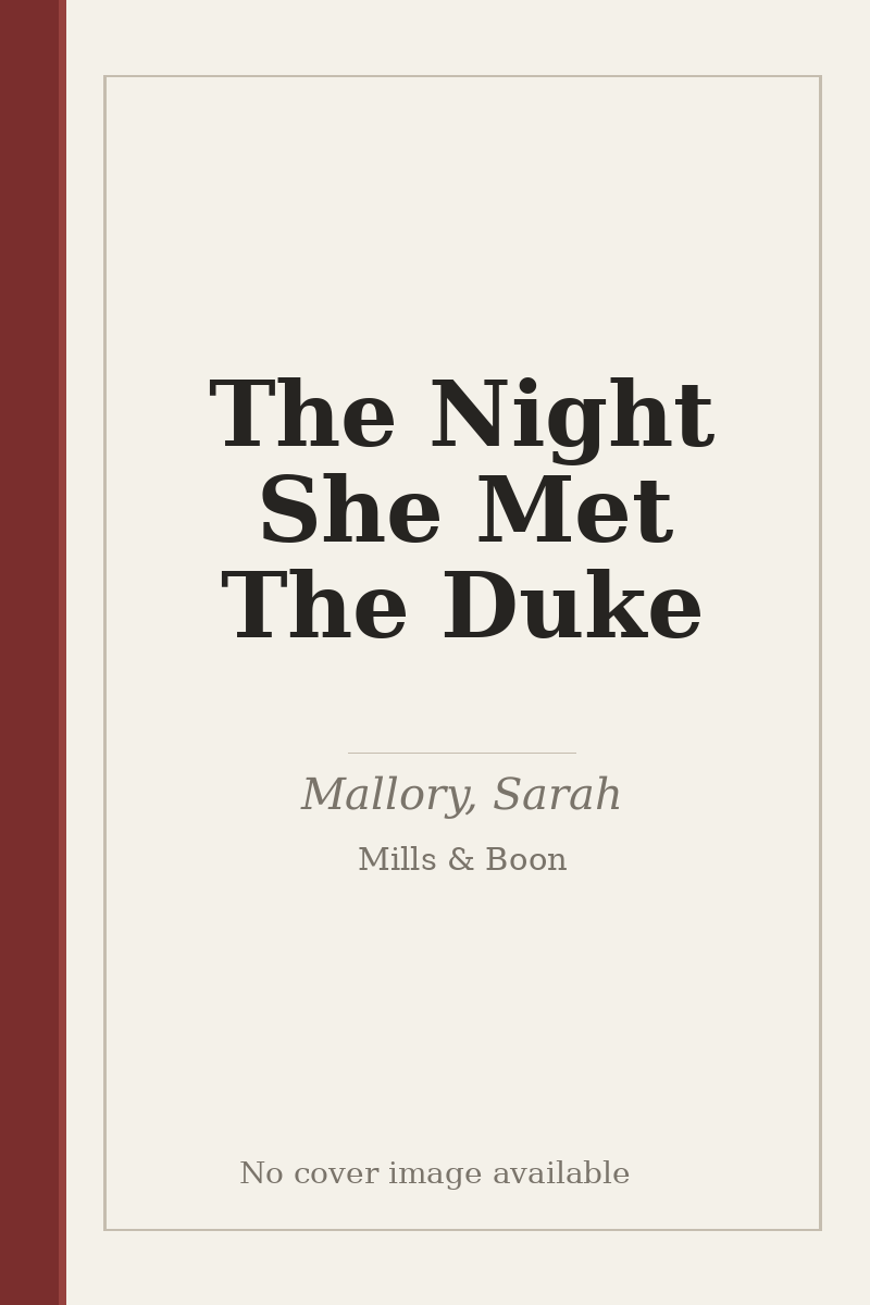 The Night She Met The Duke - no cover image available