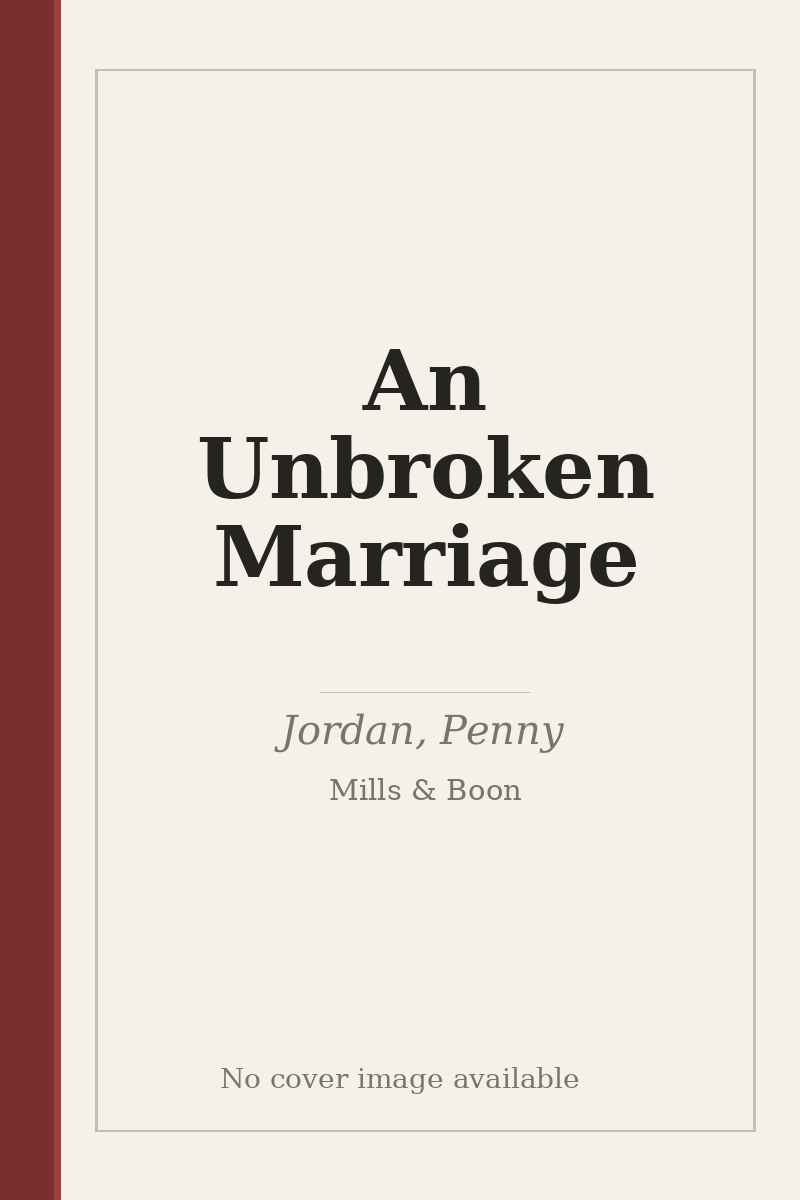 An Unbroken Marriage - no cover image available