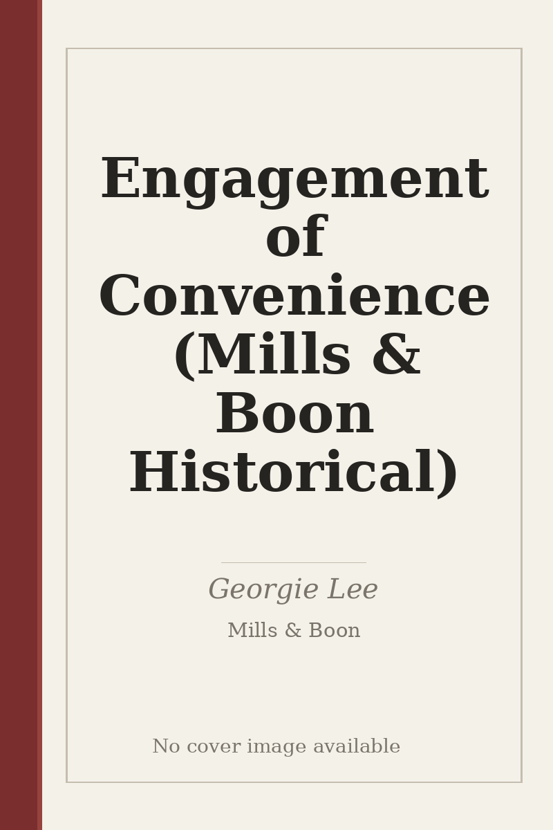 Engagement of Convenience (Mills & Boon Historical) - no cover image available