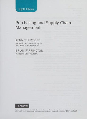 Purchasing and Supply Chain Management
