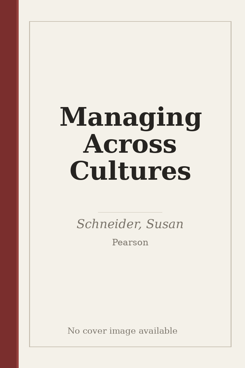 Managing Across Cultures - no cover image available