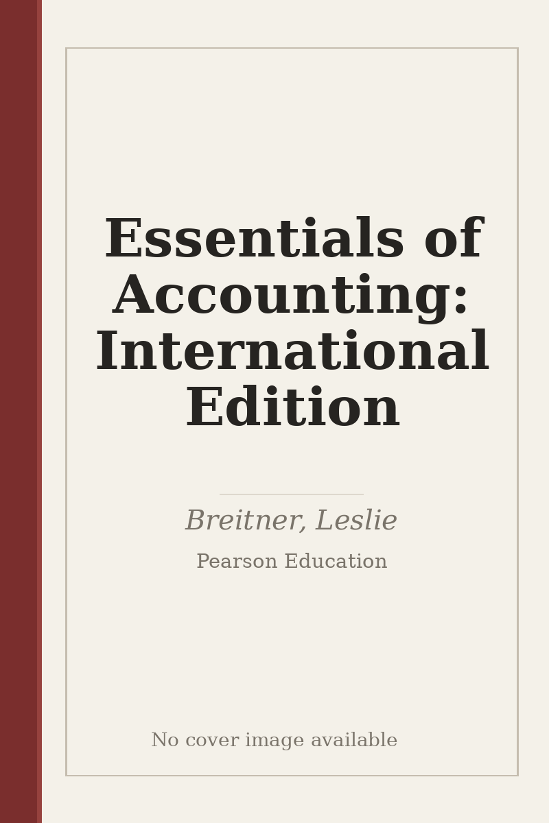 Essentials of Accounting: International Edition - no cover image available
