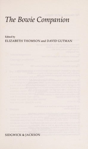 The Bowie Companion