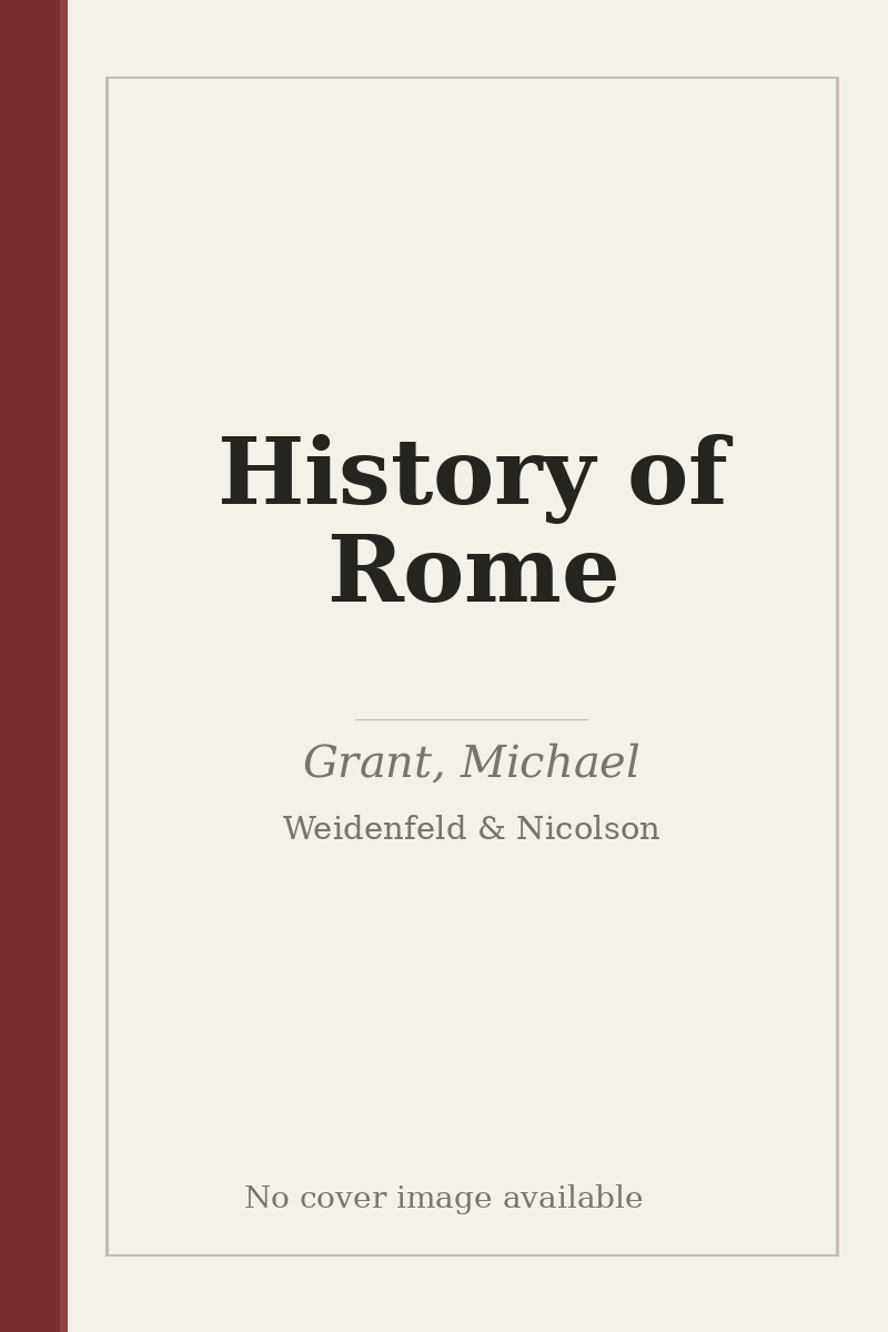 History of Rome - no cover image available