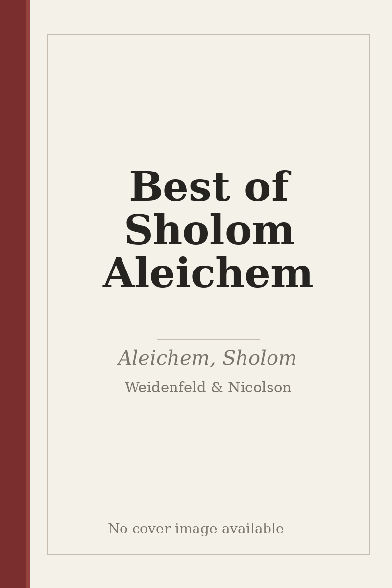 Best of Sholom Aleichem - no cover image available
