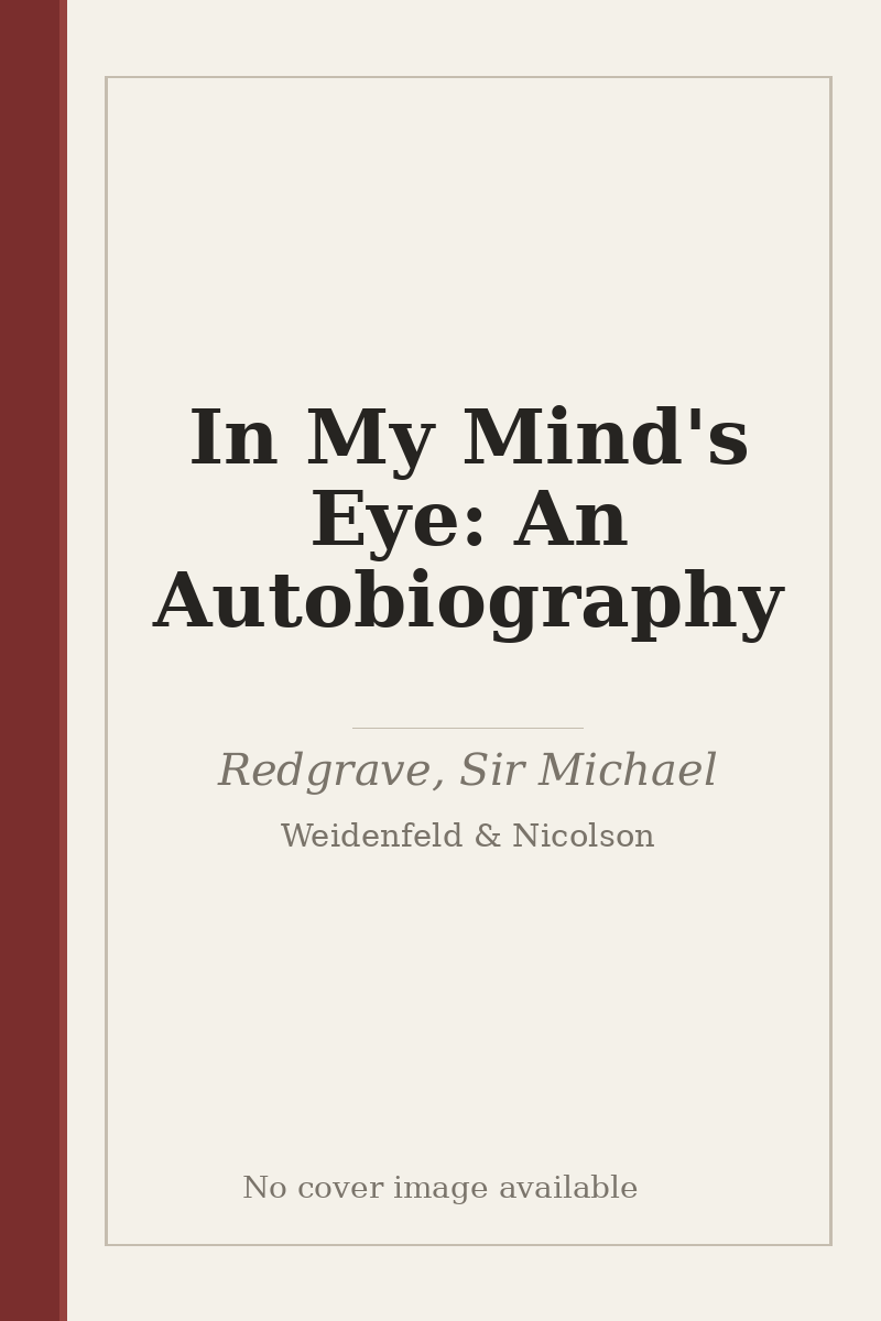 In My Mind's Eye: An Autobiography - no cover image available