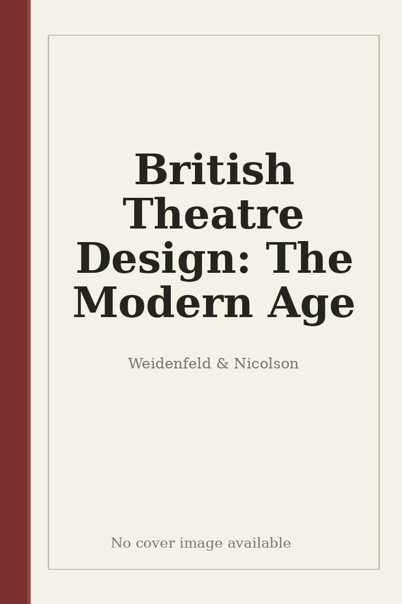 British Theatre Design: The Modern Age - no cover image available