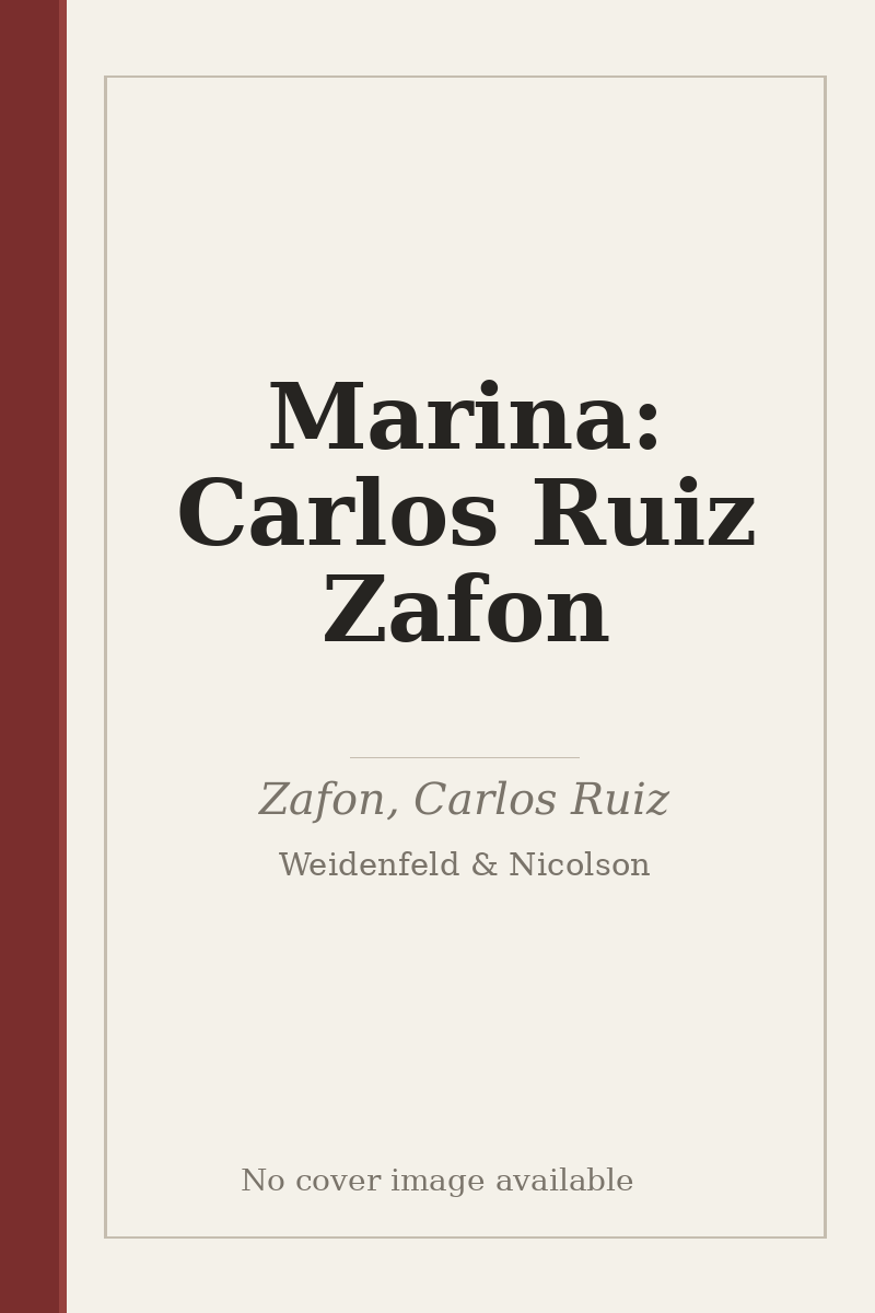 Marina: Carlos Ruiz Zafon - no cover image available