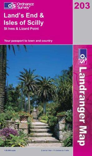Land's End and Isles of Scilly, St.Ives and Lizard Point: Sheet 203 (OS Landranger Map)