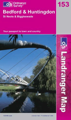 Bedford and Huntingdon, St.Neots and Biggleswade: Sheet 153 (Landranger Maps)