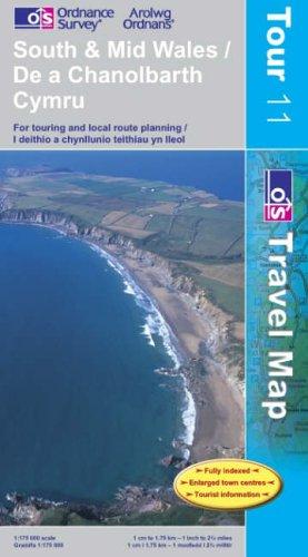 South and Mid Wales: Sheet 11 (OS Travel Map - Tour and Tourist)