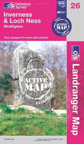 Inverness & Loch Ness, Strathglass: 26 (OS Landranger Active Map)