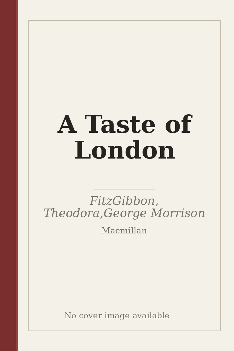 A Taste of London - no cover image available