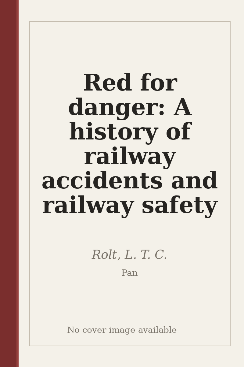 Red for danger: A history of railway accidents and railway safety - no cover image available