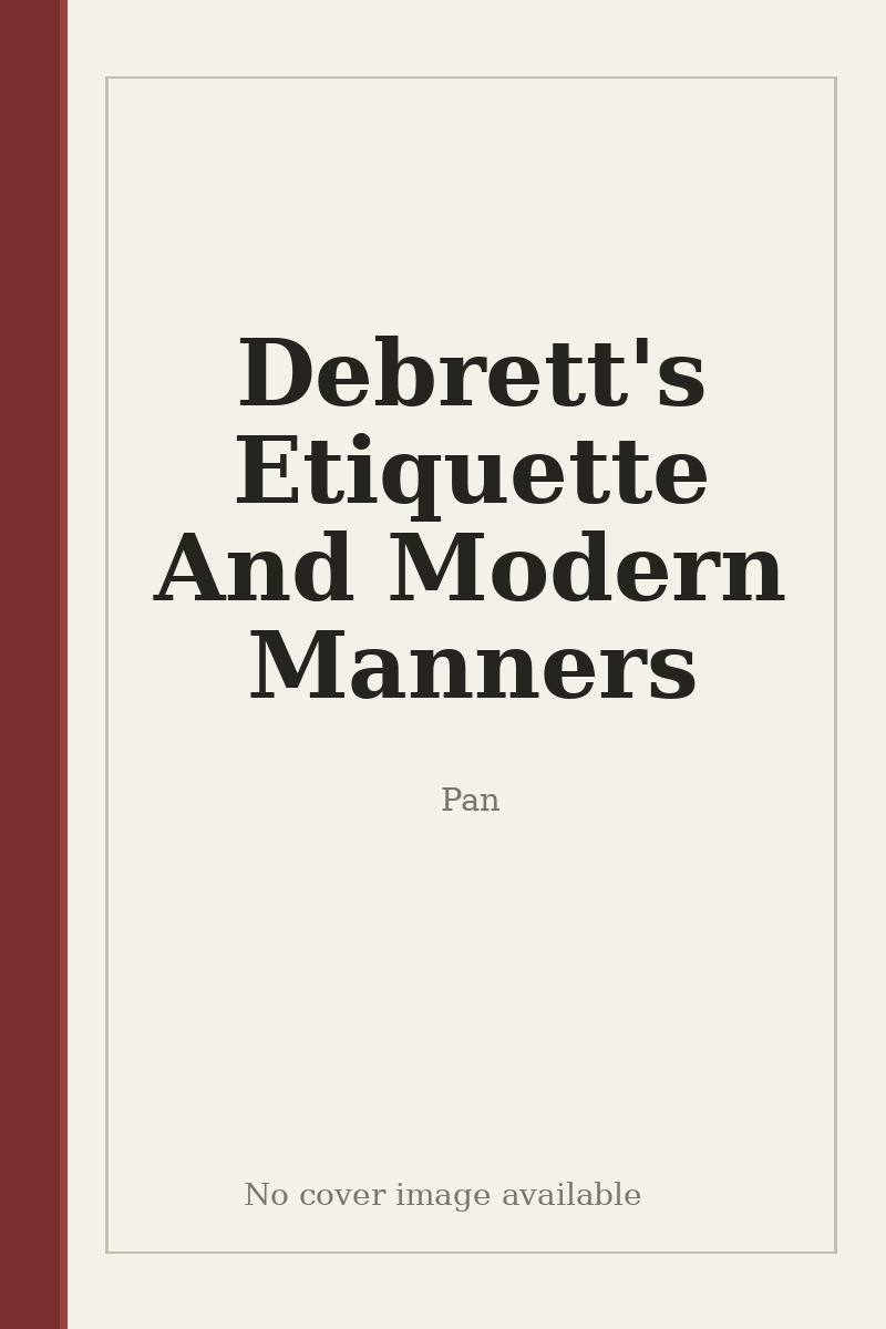 Debrett's Etiquette And Modern Manners - no cover image available