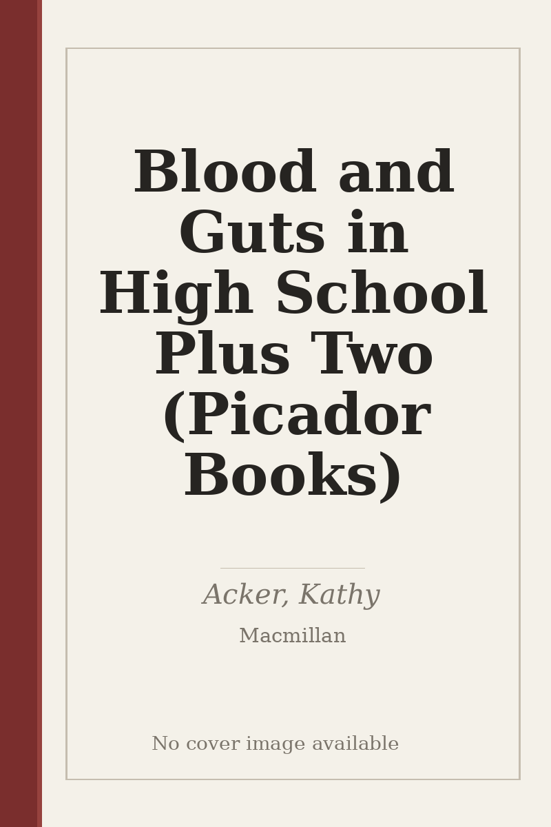 Blood and Guts in High School Plus Two (Picador Books) - no cover image available