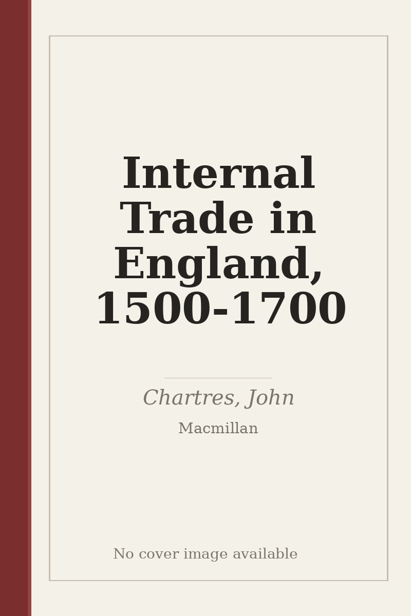 Internal Trade in England, 1500-1700 - no cover image available