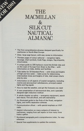 Macmillan and Silk Cut Nautical Almanac 1981