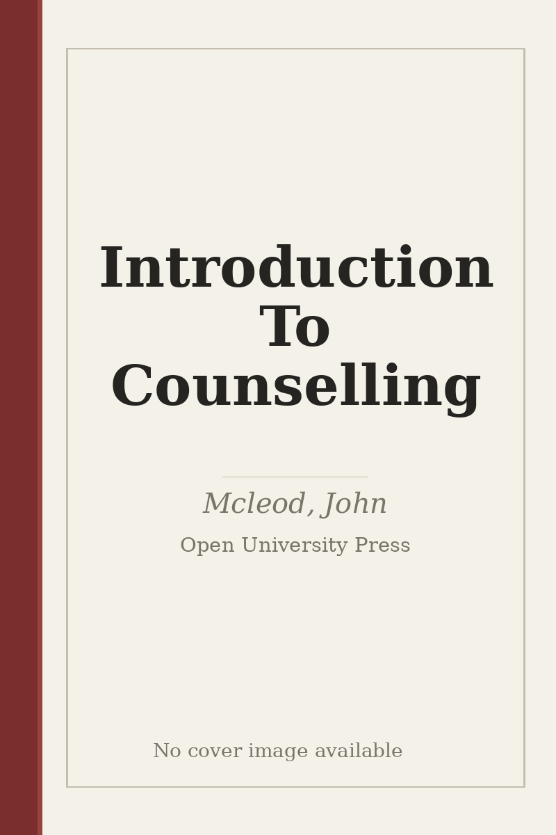 Introduction To Counselling - no cover image available