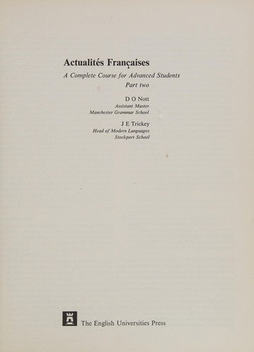 Actualites Francaises: Pt. 2