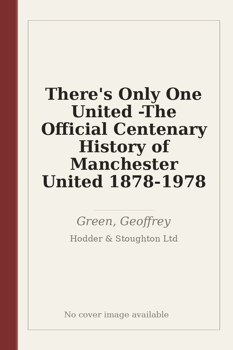 There's Only One United - The Official Centenary History of Manchester United 1878-1978 - no cover image available