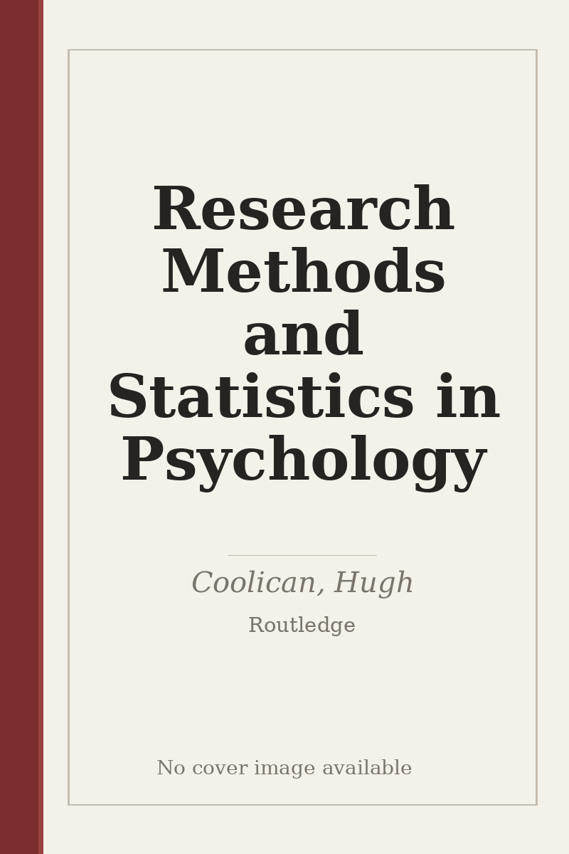 Research Methods and Statistics in Psychology - no cover image available