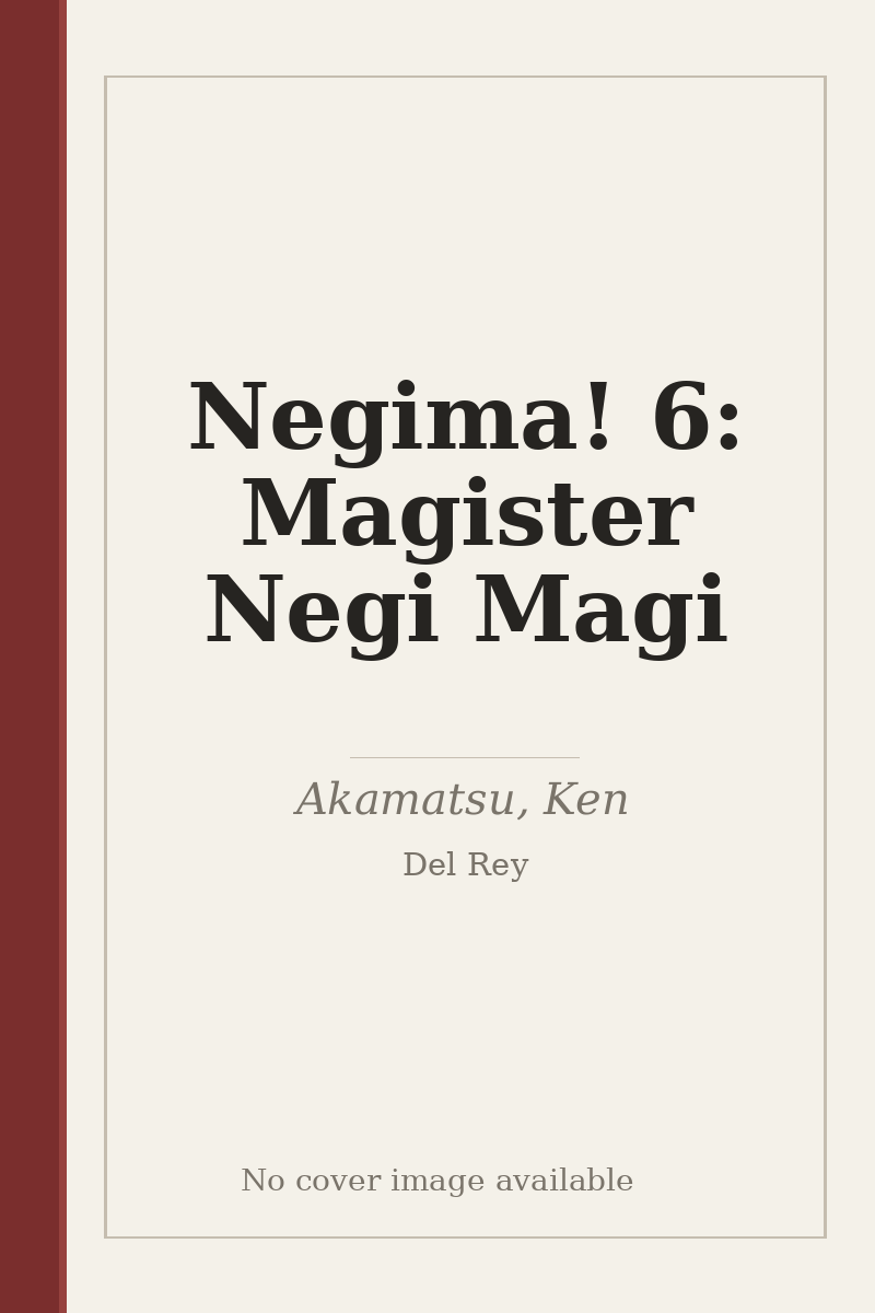 Negima! 6: Magister Negi Magi - no cover image available