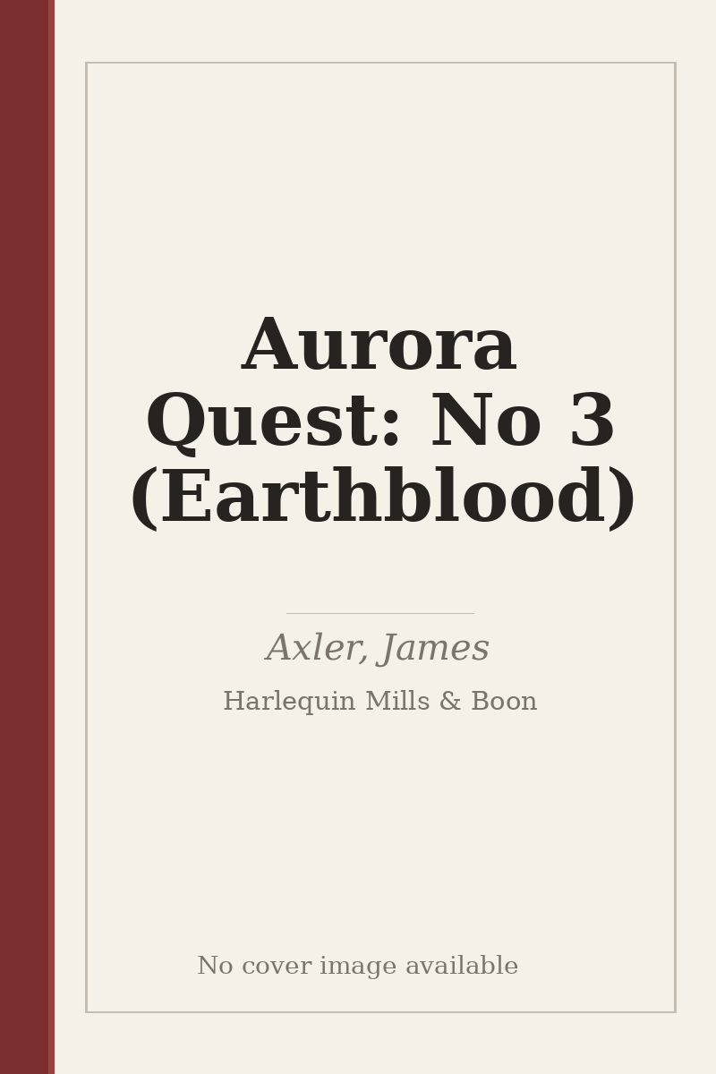 Aurora Quest: No 3 (Earthblood) - no cover image available