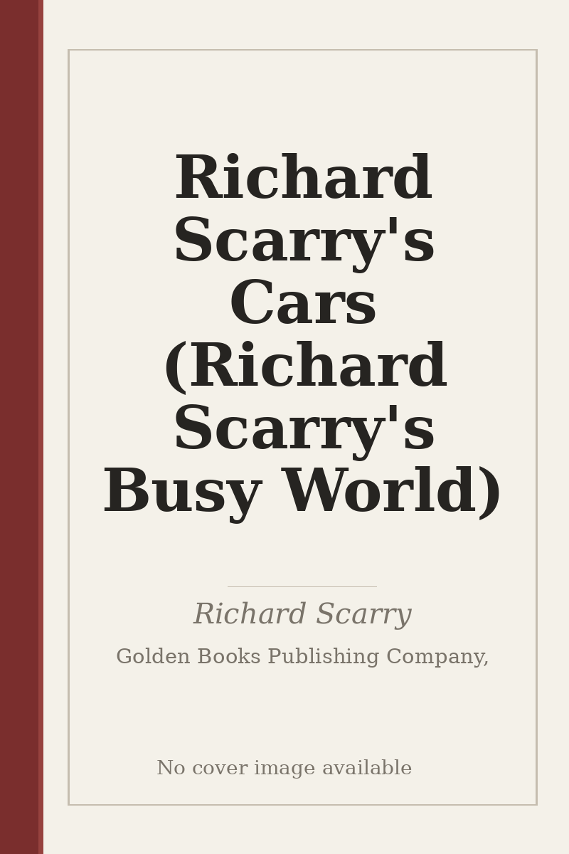 Richard Scarry's Cars (Richard Scarry's Busy World) - no cover image available