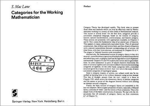 Categories for the Working Mathematician