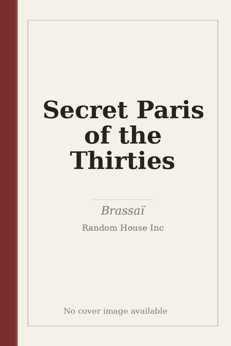 Secret Paris of the Thirties - no cover image available