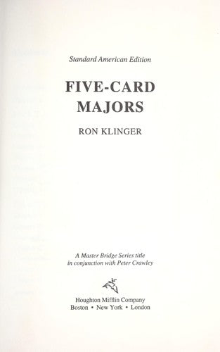 5-Card Majors (Master Bridge Series)
