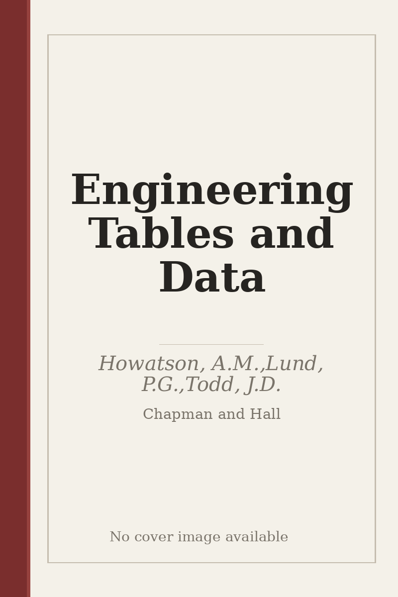 Engineering Tables and Data - no cover image available