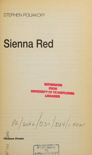 Sienna Red (Modern Plays)