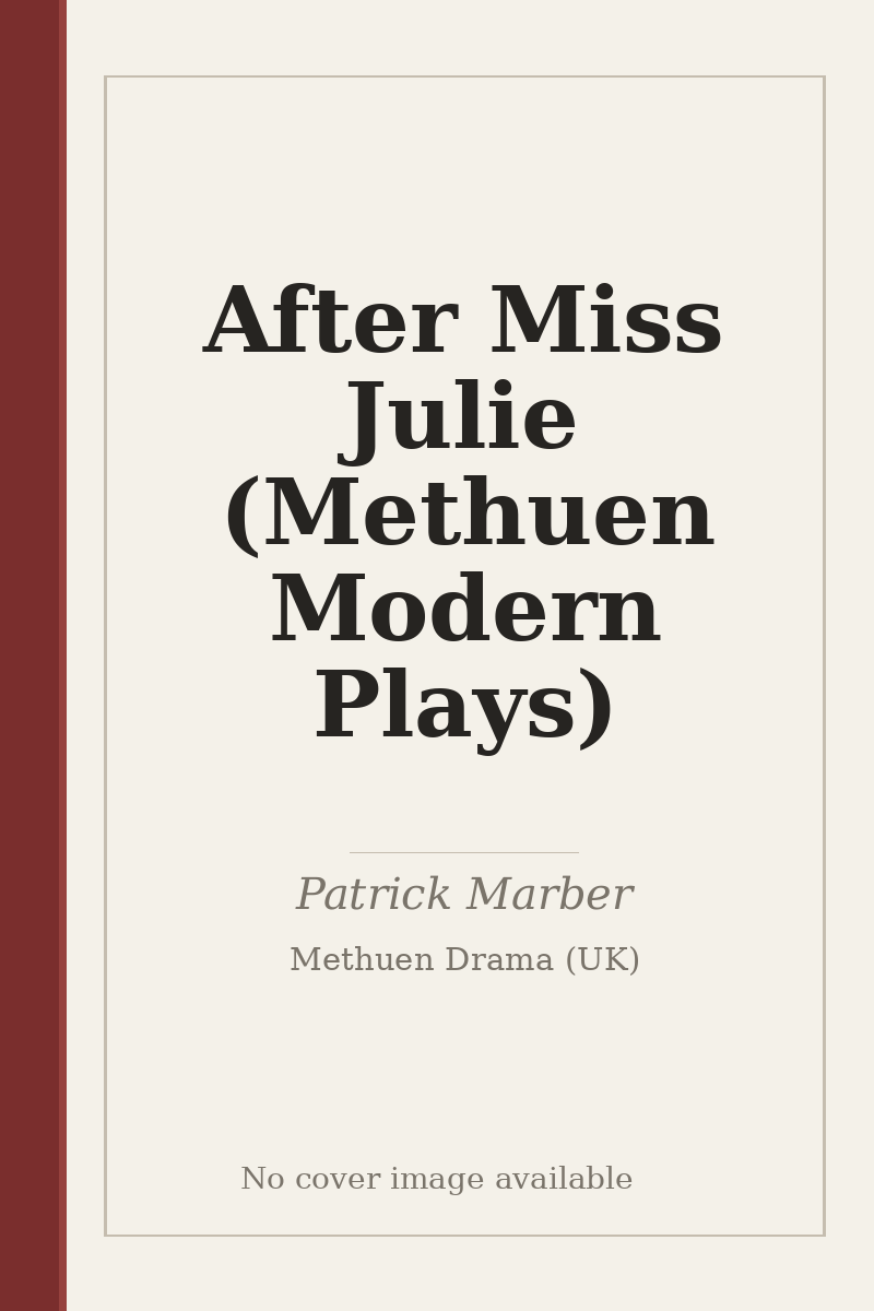 After Miss Julie (Methuen Modern Plays) - no cover image available