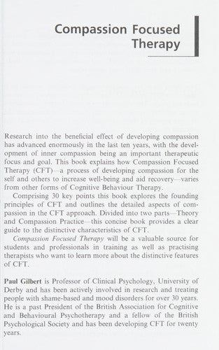 Compassion Focused Therapy: Distinctive Features