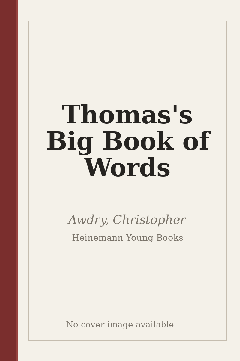 Thomas's Big Book of Words - no cover image available