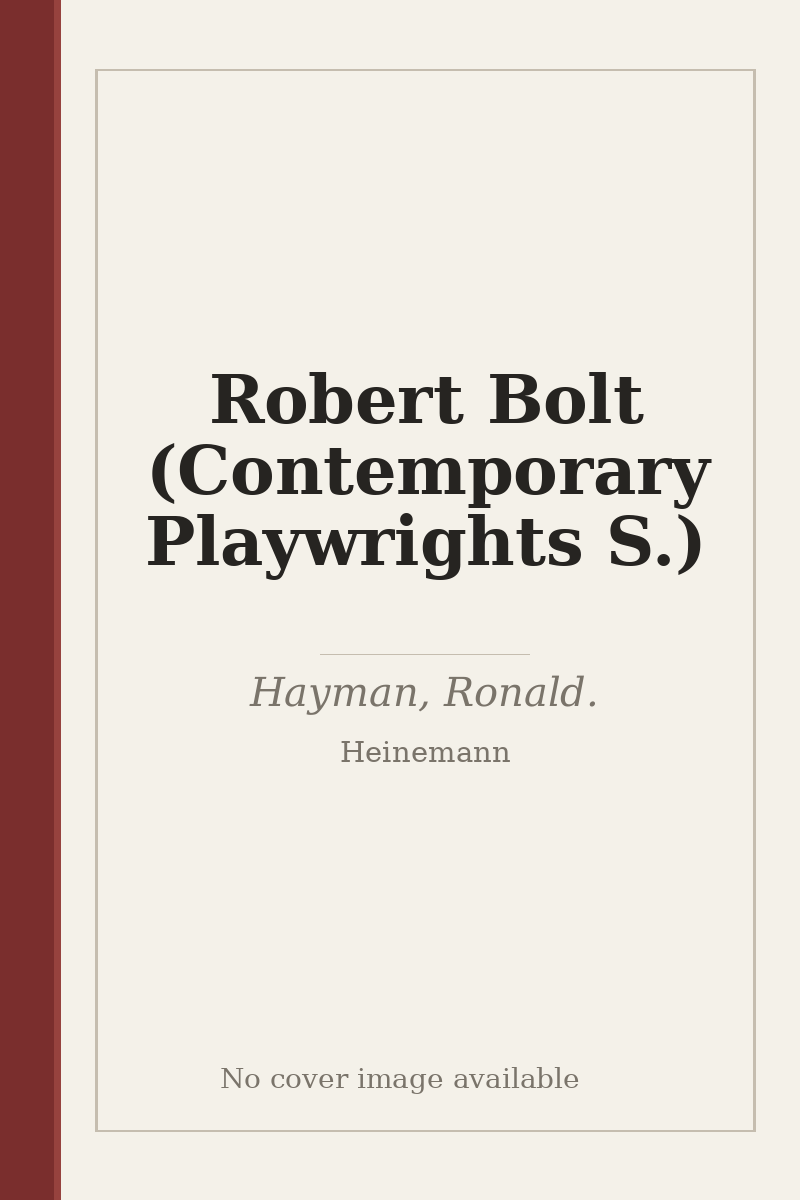 Robert Bolt (Contemporary Playwrights S.) - no cover image available