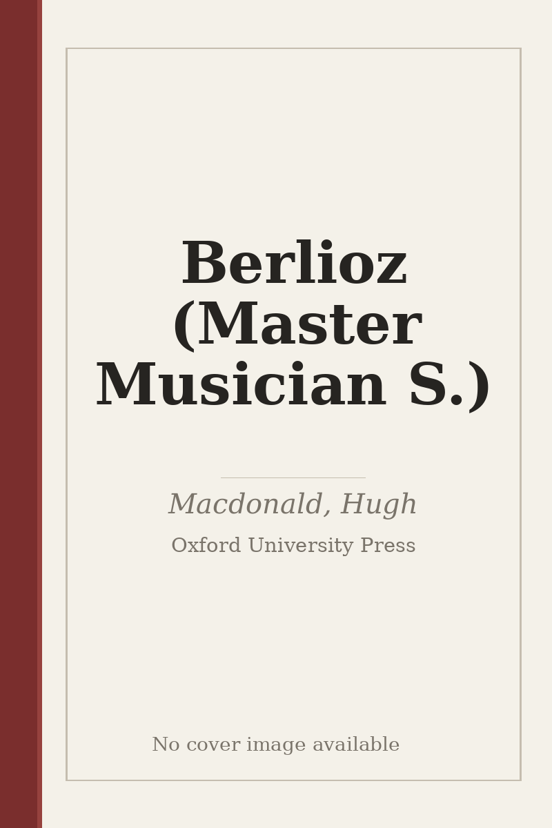 Berlioz (Master Musician S.) - no cover image available