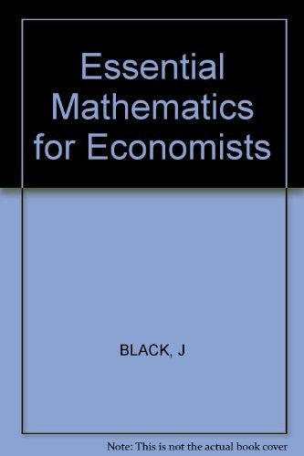 Black Essential *mathematics* For Economists