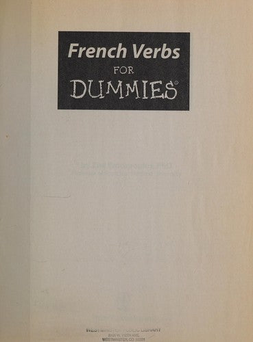French Verbs For Dummies® (For Dummies Series)