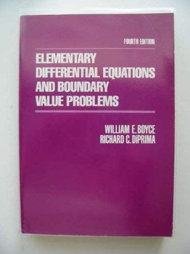 Elementary Differential Equations and Boundary Value Problems